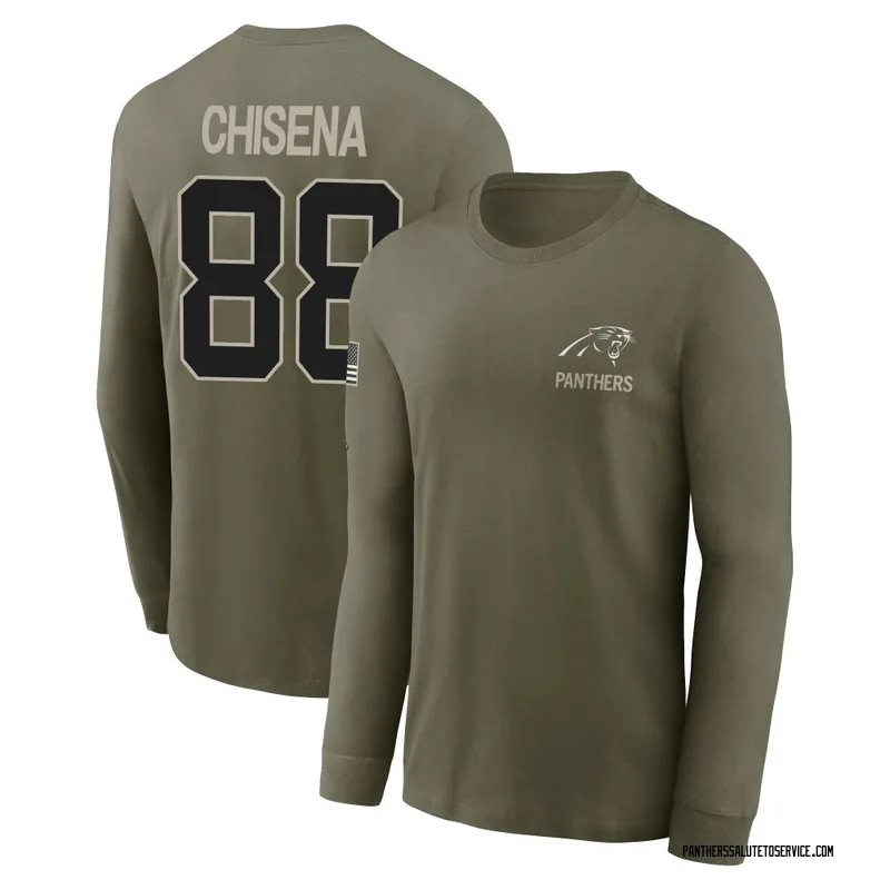 Youth Dan Chisena Carolina Panthers Olive 2025 Salute to Service Sideline Long Sleeve T-Shirt