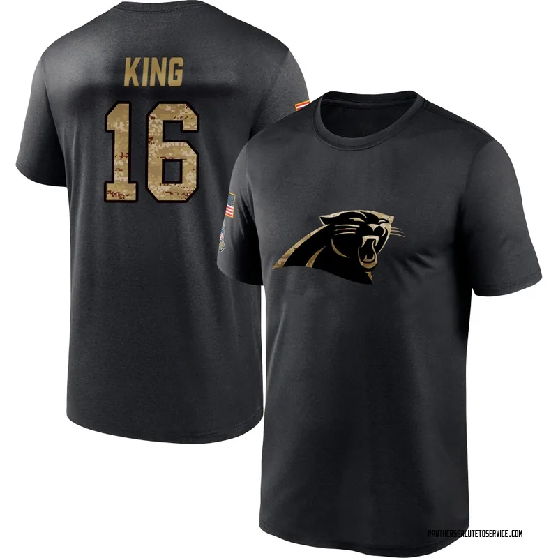 Youth Haynes King Carolina Panthers Black 2020 Salute To Service Performance T-Shirt