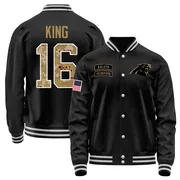 Youth Haynes King Carolina Panthers Black Salute to Service Sideline Performance Jacket