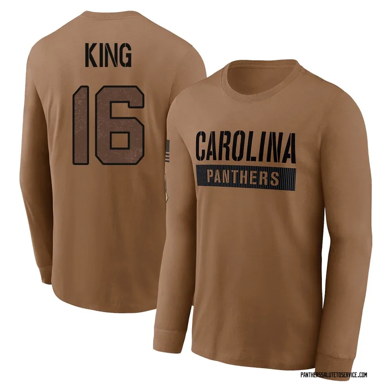 Youth Haynes King Carolina Panthers Brown 2023 Salute To Service Long Sleeve T-Shirt