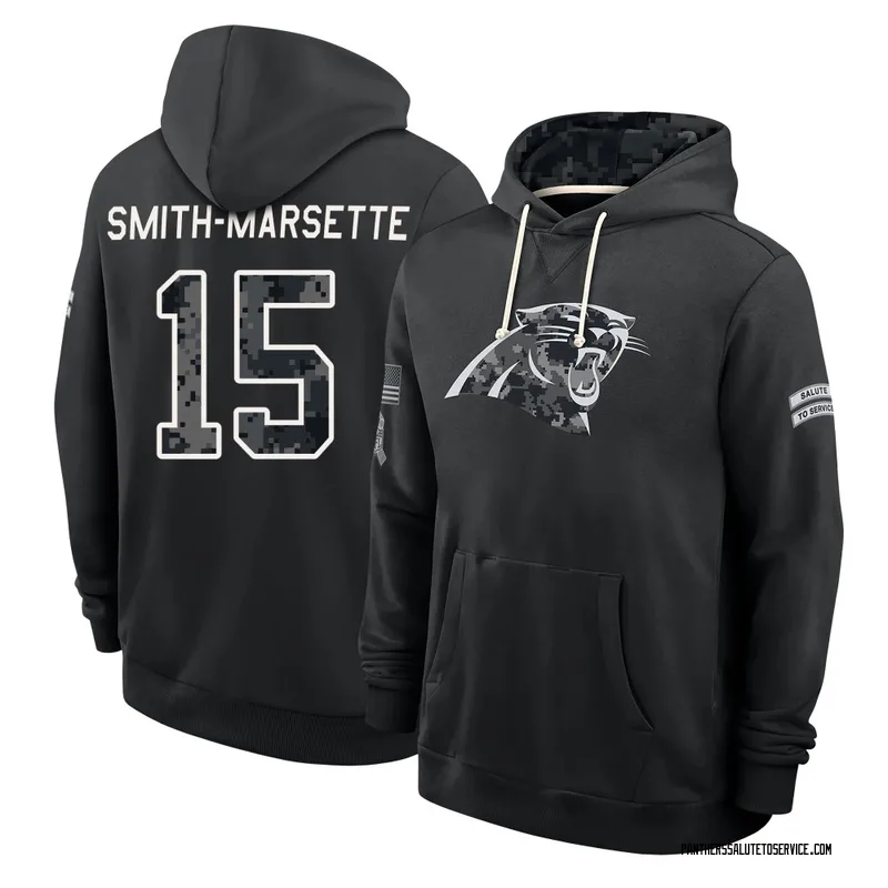 Youth Ihmir Smith-Marsette Carolina Panthers Black 2026 Salute to Service Sideline Pullover Hoodie