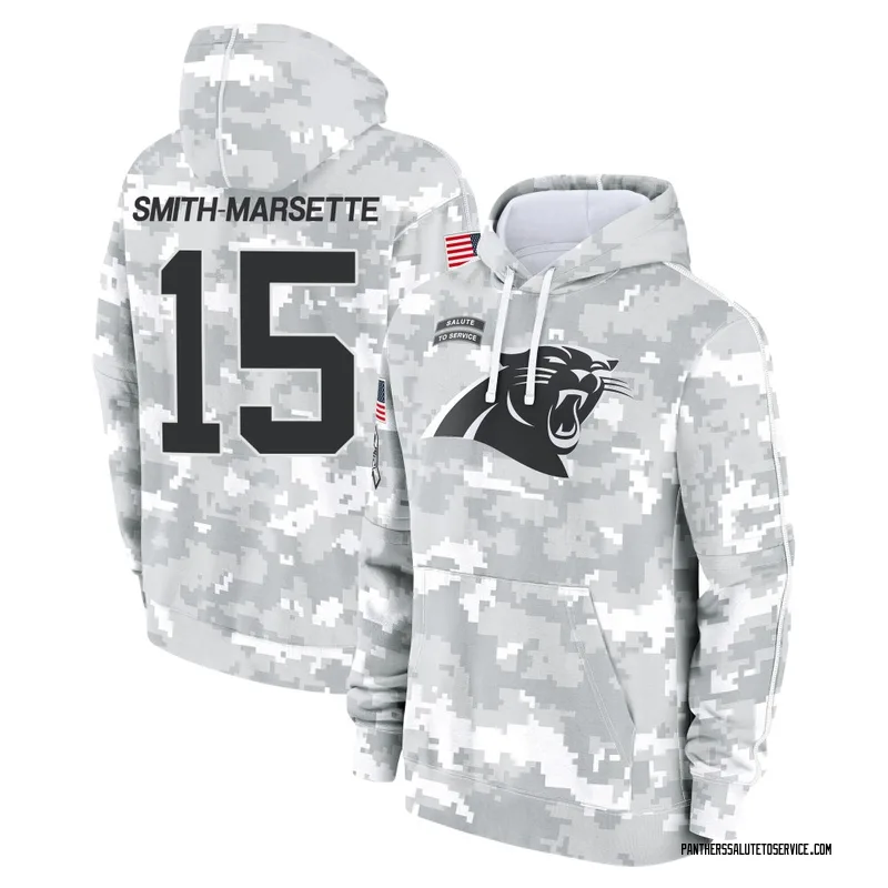 Youth Ihmir Smith-Marsette Carolina Panthers Camo Arctic 2024 Salute to Service Club Fleece Pullover Hoodie
