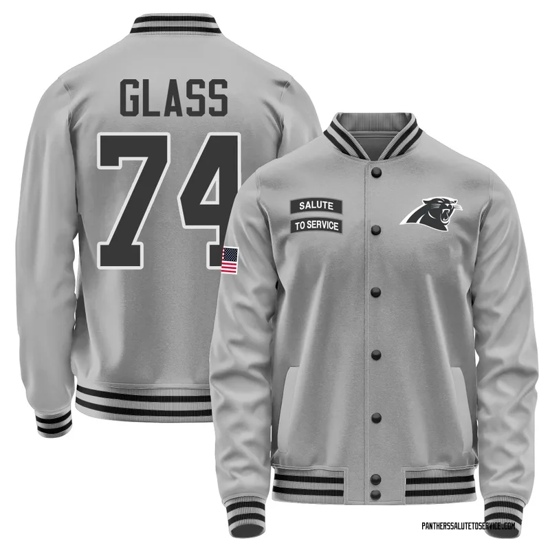 Youth Isaia Glass Carolina Panthers Gray Salute to Service Performance Jacket