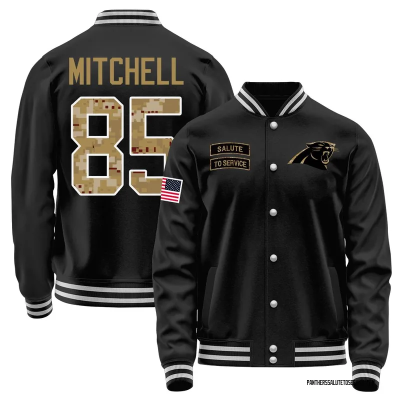 Youth James Mitchell Carolina Panthers Black Salute to Service Sideline Performance Jacket