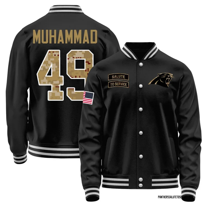 Youth Jamil Muhammad Carolina Panthers Black Salute to Service Sideline Performance Jacket