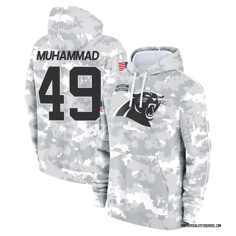 Youth Jamil Muhammad Carolina Panthers Camo Arctic 2024 Salute to Service Club Fleece Pullover Hoodie