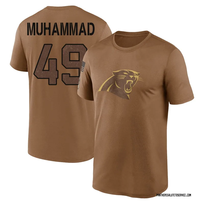 Youth Jamil Muhammad Carolina Panthers Legend Brown 2023 Salute To Service Performance T-Shirt