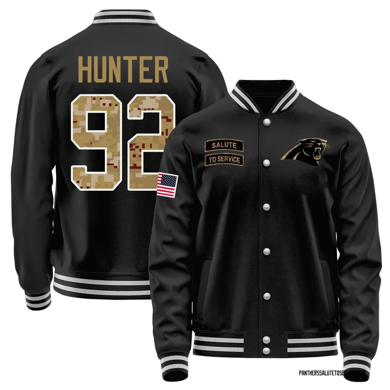 Youth Lee Hunter Carolina Panthers Black Salute to Service Sideline Performance Jacket
