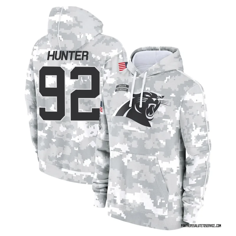 Youth Lee Hunter Carolina Panthers Camo Arctic 2024 Salute to Service Club Fleece Pullover Hoodie