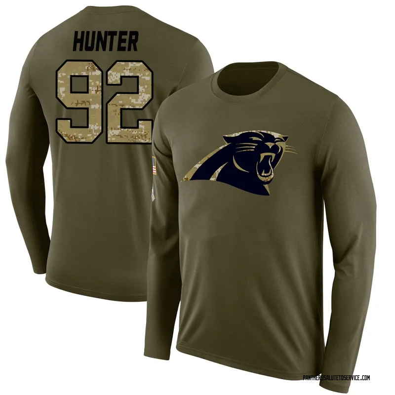Youth Lee Hunter Carolina Panthers Legend Olive Salute to Service Sideline Long Sleeve T-Shirt