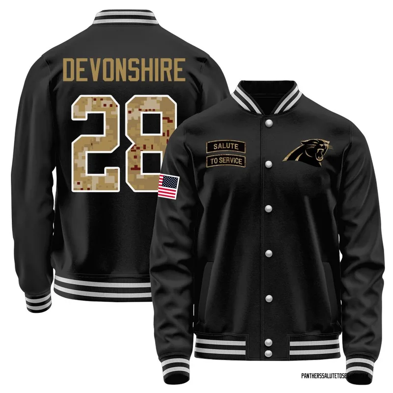 Youth M.J. Devonshire Carolina Panthers Black Salute to Service Sideline Performance Jacket