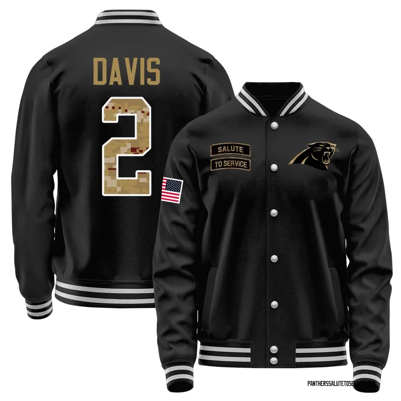 Youth Miles Davis Carolina Panthers Black Salute to Service Sideline Performance Jacket