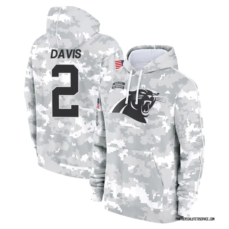 Youth Miles Davis Carolina Panthers Camo Arctic 2024 Salute to Service Club Fleece Pullover Hoodie