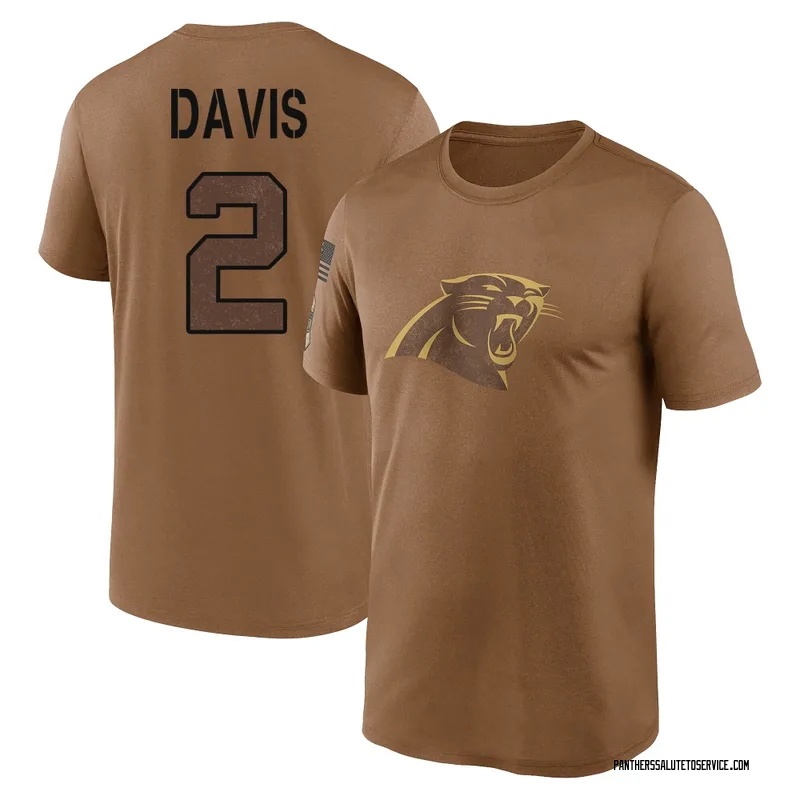 Youth Miles Davis Carolina Panthers Legend Brown 2023 Salute To Service Performance T-Shirt