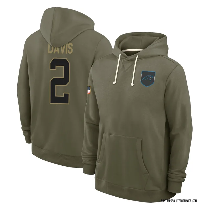 Youth Miles Davis Carolina Panthers Olive 2025 Salute to Service Hoodie