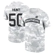 Youth Robert Hunt Carolina Panthers Camo Arctic 2024 Salute to Service Performance T-Shirt