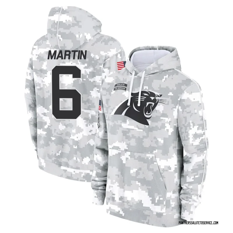 Youth Sam Martin Carolina Panthers Camo Arctic 2024 Salute to Service Club Fleece Pullover Hoodie