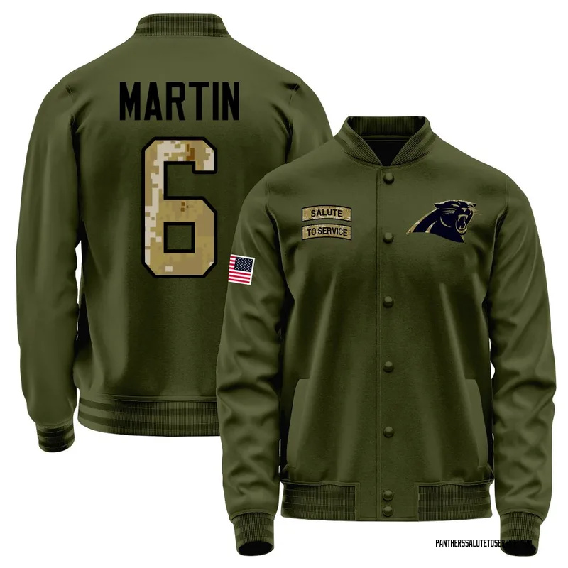 Youth Sam Martin Carolina Panthers Olive Salute to Service Sideline Performance Jacket