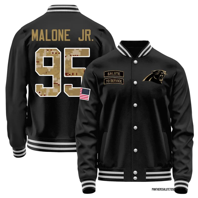 Youth Tywone Malone Jr. Carolina Panthers Black Salute to Service Sideline Performance Jacket