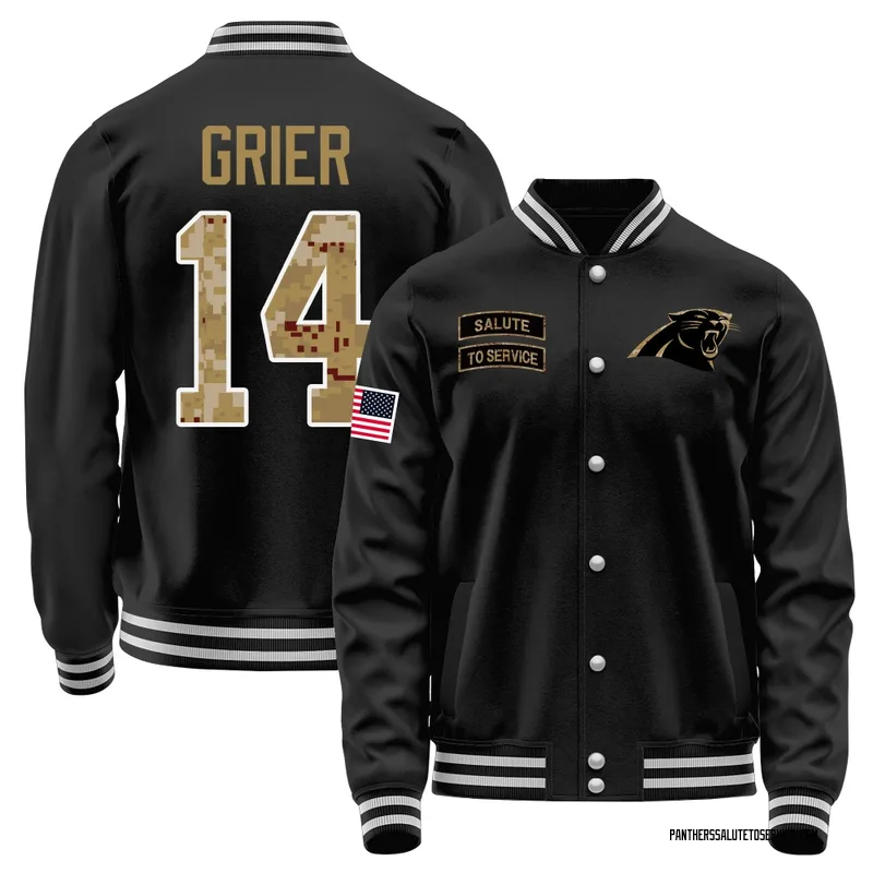 Youth Will Grier Carolina Panthers Black Salute to Service Sideline Performance Jacket