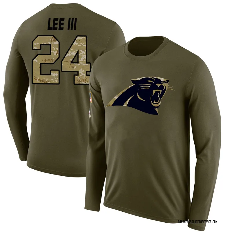 Youth Will Lee III Carolina Panthers Legend Olive Salute to Service Sideline Long Sleeve T-Shirt