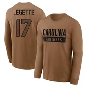Youth Xavier Legette Carolina Panthers Brown 2023 Salute To Service Long Sleeve T-Shirt