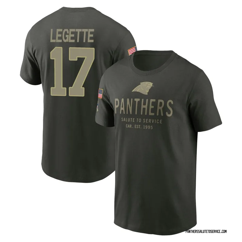 Youth Xavier Legette Carolina Panthers Green Forest/ 2025 Salute to Service Sideline Primary Edge T-Shirt