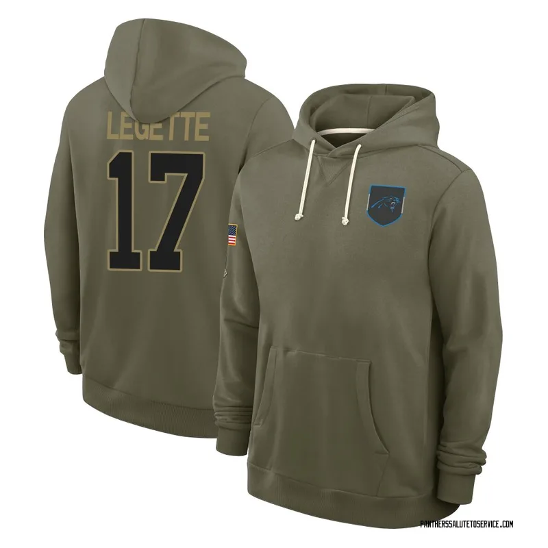 Youth Xavier Legette Carolina Panthers Olive 2025 Salute to Service Hoodie