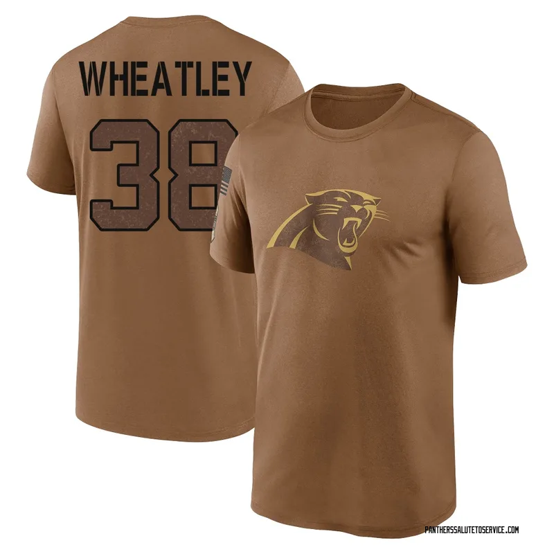 Youth Zakee Wheatley Carolina Panthers Legend Brown 2023 Salute To Service Performance T-Shirt